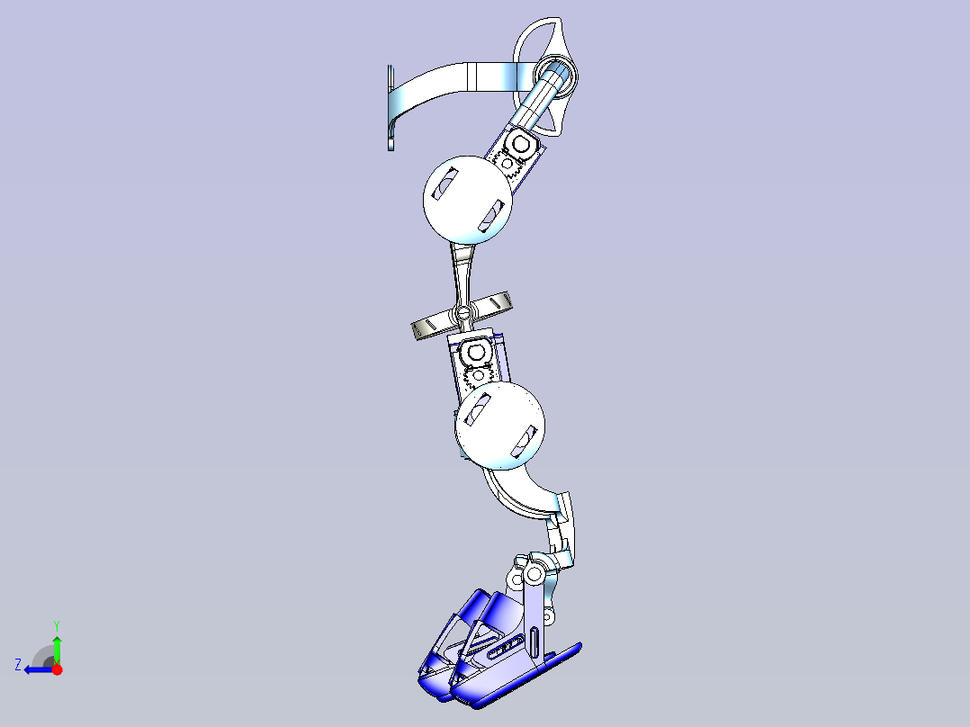 外骨骼结构3D建模图纸三维模型右视图