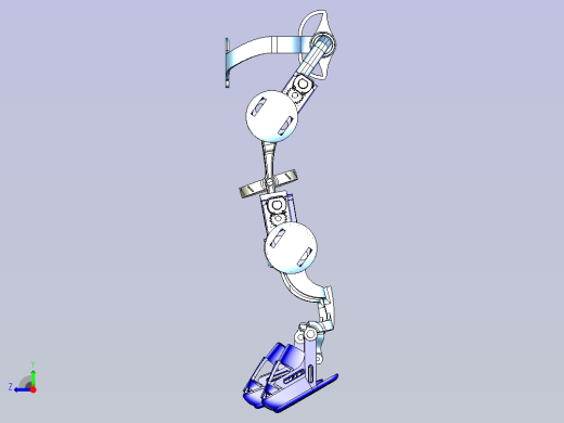 外骨骼结构3D建模图纸三维模型右视缩略图