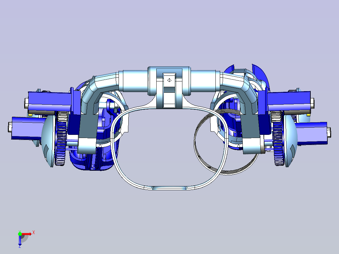 外骨骼结构3D建模图纸三维模型俯视图