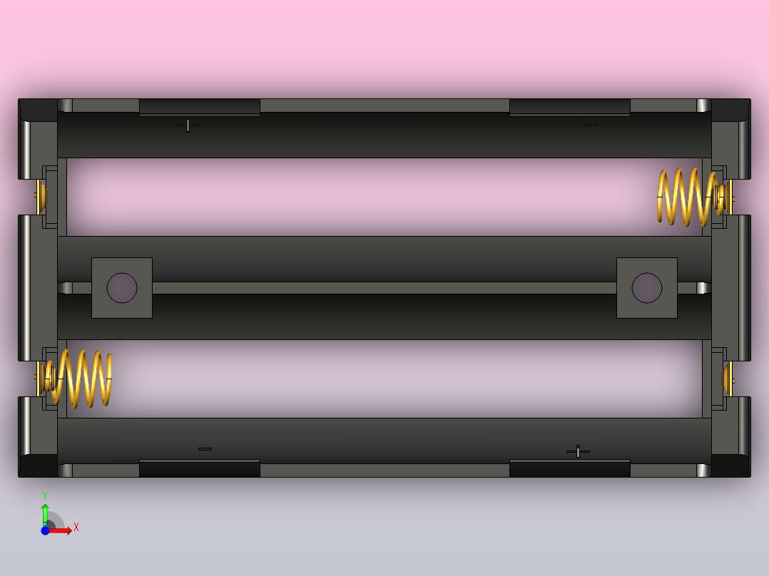 18650电池座前视图