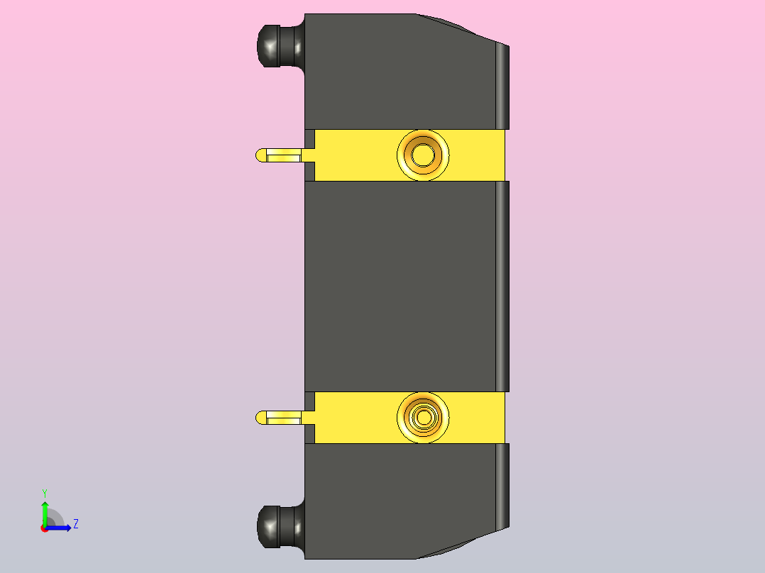 18650电池座左视图