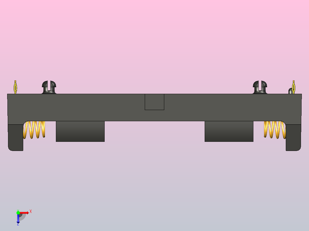 18650电池座俯视图