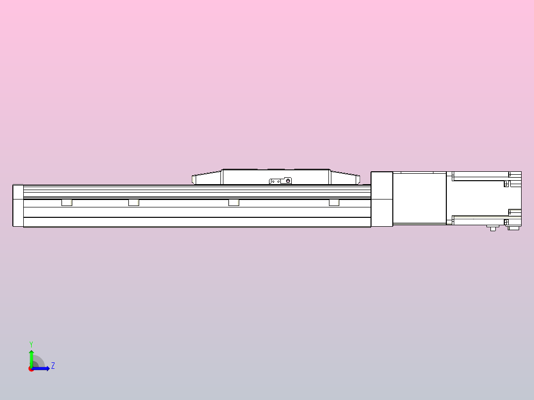 滚珠丝杠直线轴内置导轨TPA-GCR-170-2510C-L250-M-M75-N3左视图