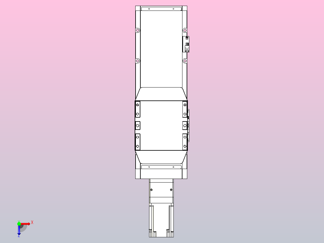 滚珠丝杠直线轴内置导轨TPA-GCR-170-2510C-L250-M-M75-N3俯视图