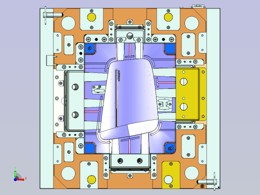 一款经典的汽车内饰热流道模具前视缩略图