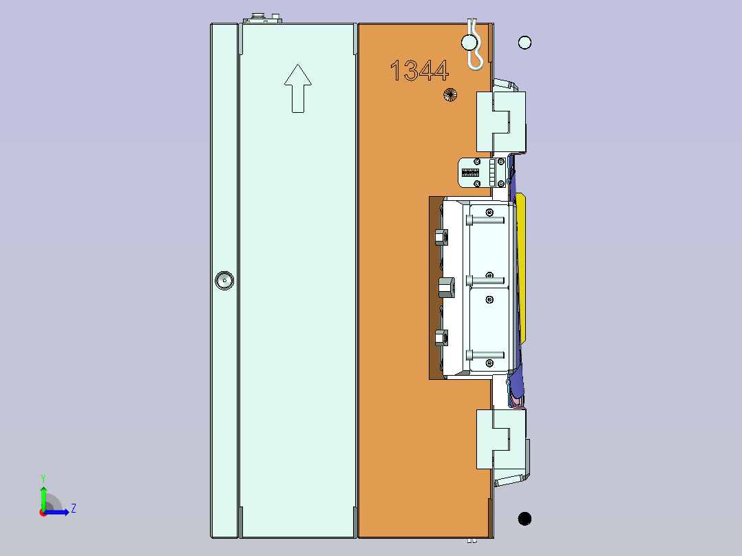 一款经典的汽车内饰热流道模具左视图