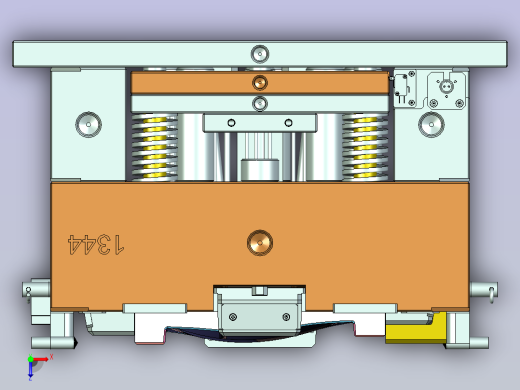 一款经典的汽车内饰热流道模具俯视缩略图