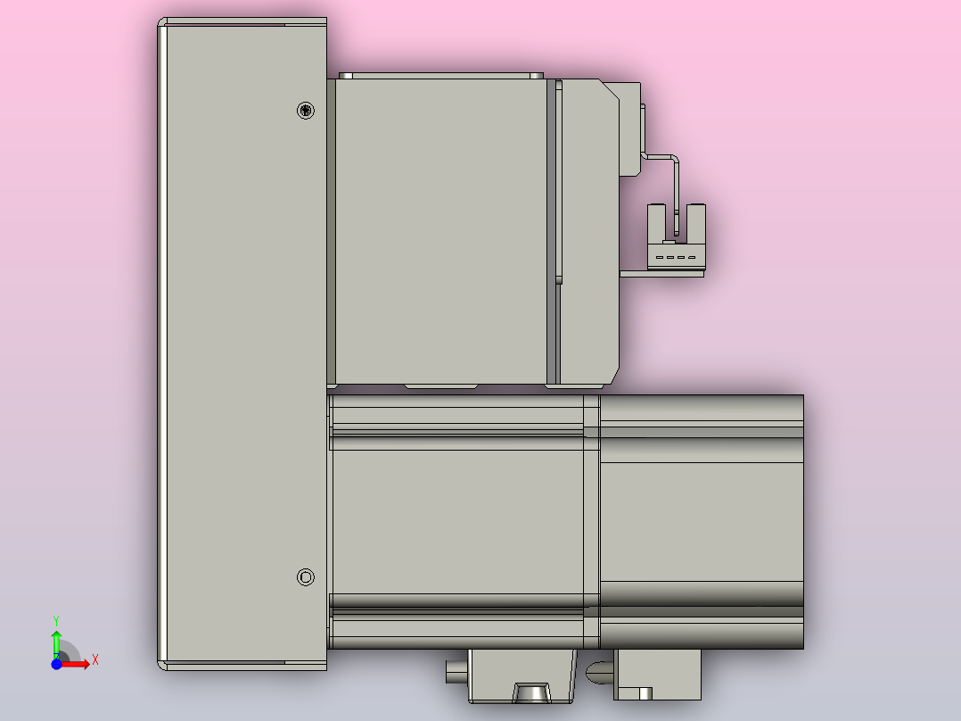 TEB8D-L450-B28-F5-400W半密封丝杆模组滑台前视图