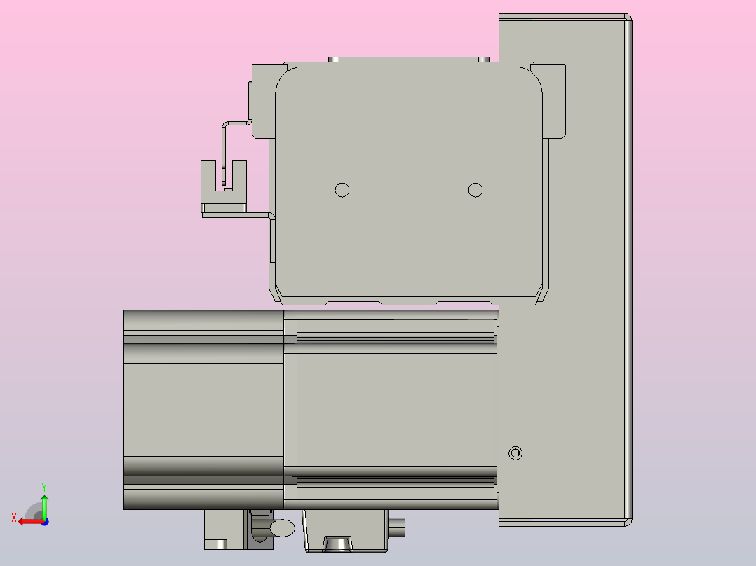 TEB8D-L450-B28-F5-400W半密封丝杆模组滑台后视图