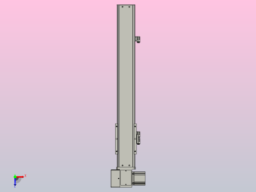TEB8D-L450-B28-F5-400W半密封丝杆模组滑台俯视缩略图