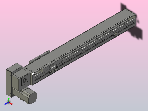 TEB8D-L450-B28-F5-400W半密封丝杆模组滑台正等轴测缩略图