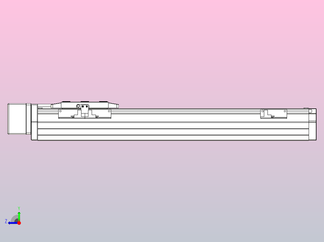 滚珠丝杠直线轴内置导轨TPA-GCR-80-1610C-L350-MR-M20-N3右视图