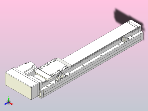 滚珠丝杠直线轴内置导轨TPA-GCR-80-1610C-L350-MR-M20-N3正等轴测缩略图