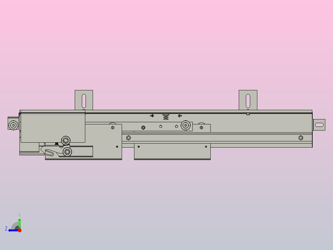 XD1207B门机装置[XD1207B-800]移门机构，电动移门执行器右视图
