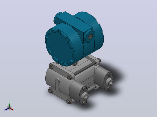 TEYC-1151DP型差压变送器[ TEYC-1151-3]正等轴测缩略图