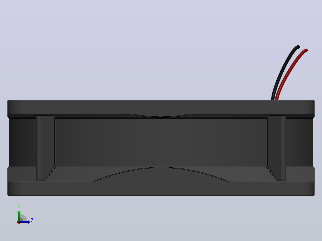 8cm PC 风扇左视图