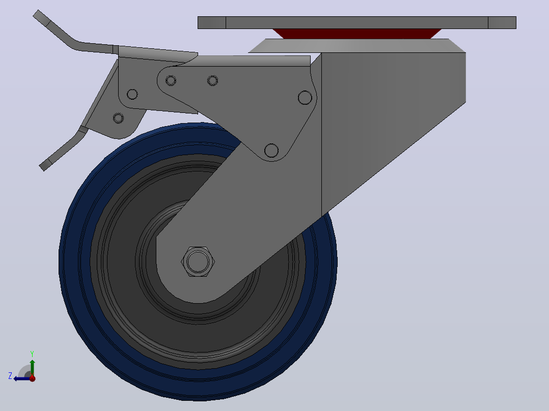 Z13-01B-150-322L重型轮[Z13-01B-100-322L]脚轮右视图