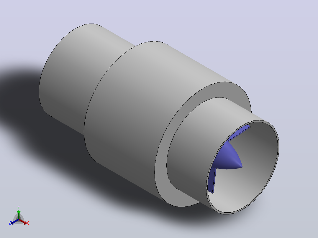 Solidworks中的轴流泵主视图