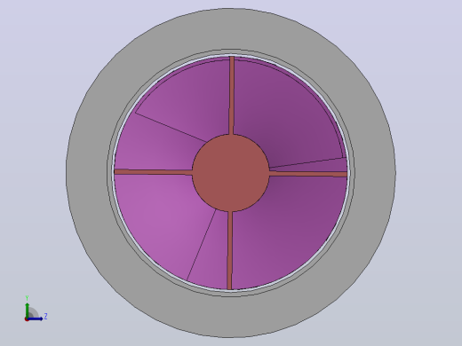 Solidworks中的轴流泵左视缩略图