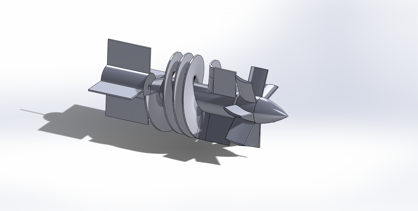 Solidworks中的轴流泵