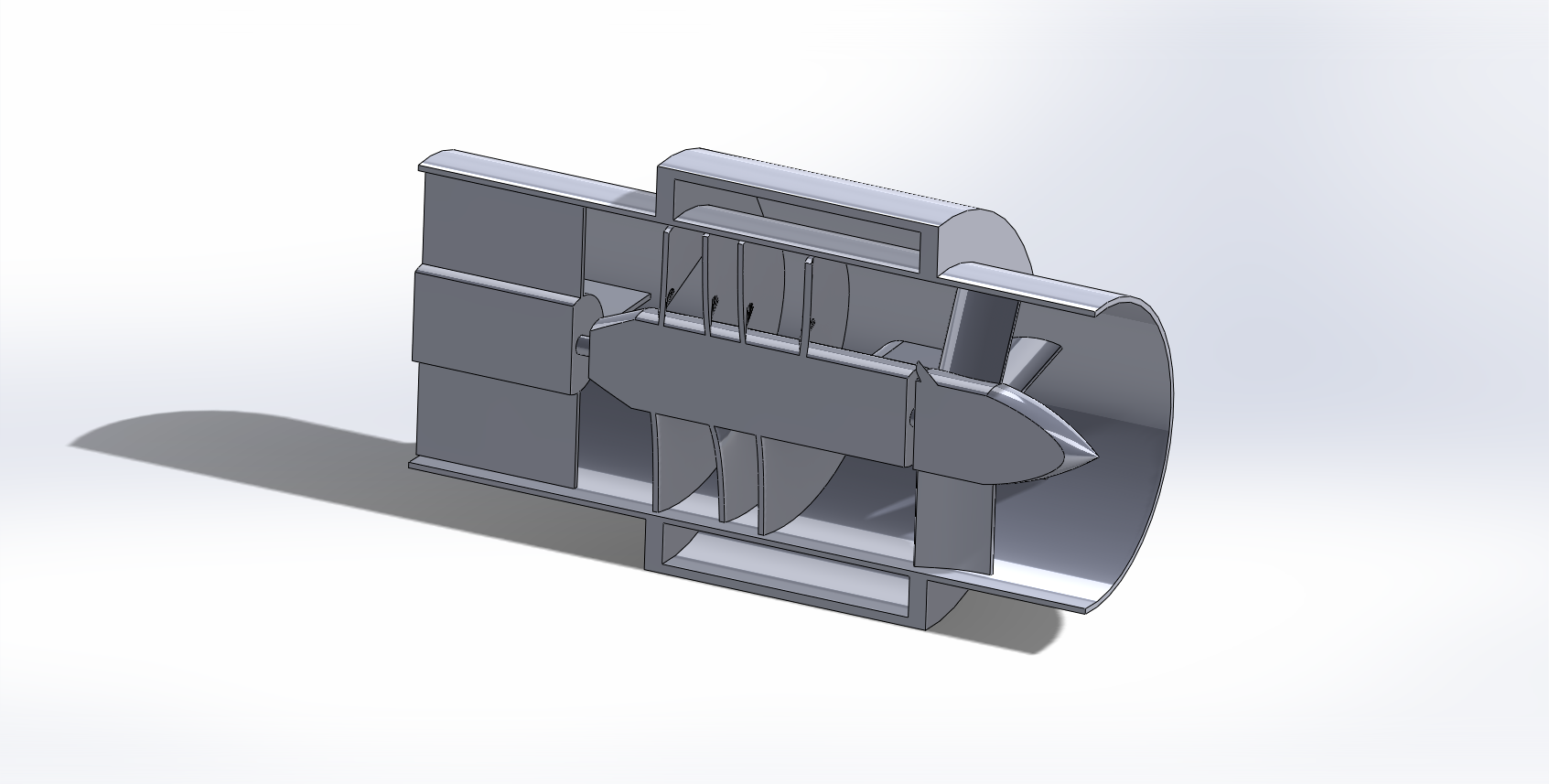 Solidworks中的轴流泵