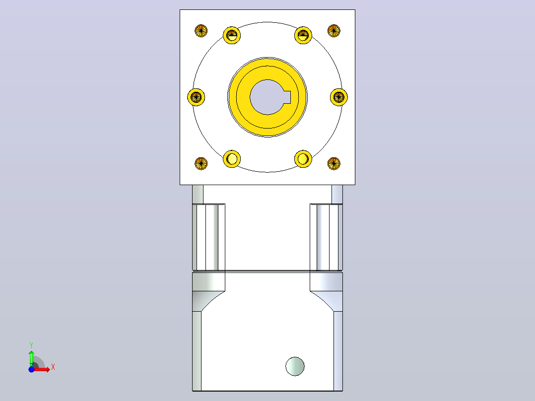 PW70双孔 PGH60-L1 14-50-70-M4 转向器加减速机 PW70双孔 PGH60 14-50-70-M4前视图