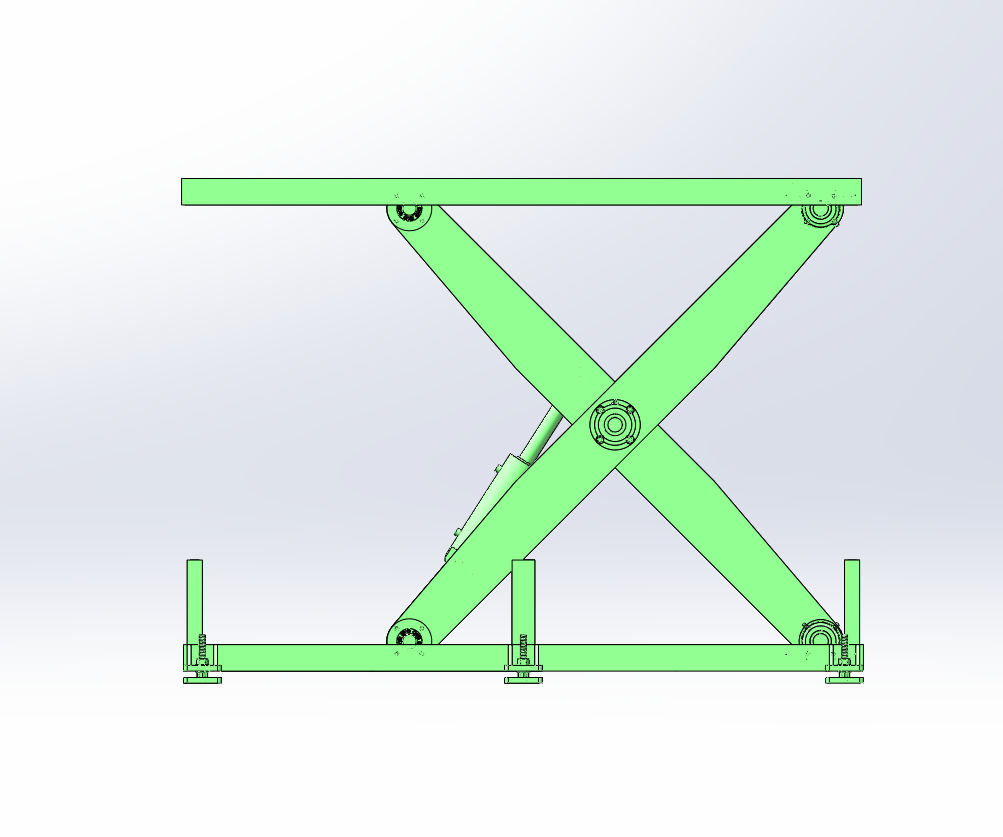 液压剪叉式升降机（SW+CAD+说明书）