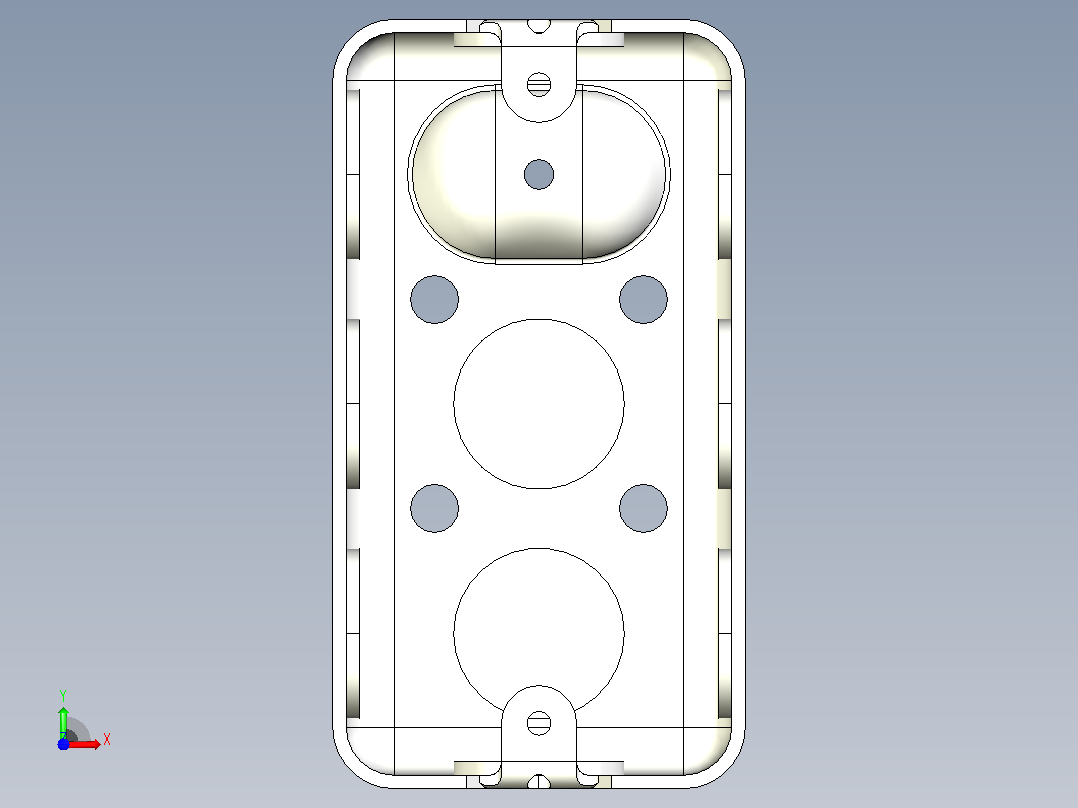Caja Metálica 4英寸x 2英寸(导管)预埋暗盒暗装暗盒插座预埋前视图
