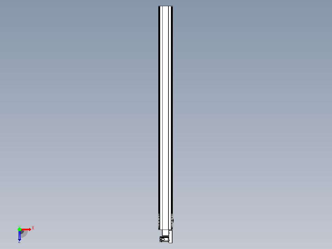 皮带直线轴半封闭可选导轨TPA-HNB-202D-140-L2850-MR-Y-P75-N3俯视图