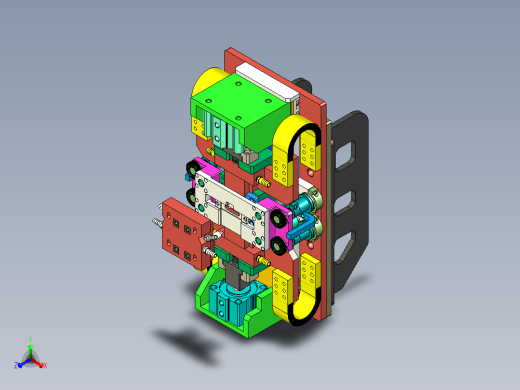 夹紧机构，水平调节机构 step