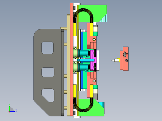 夹紧机构，水平调节机构 step左视缩略图