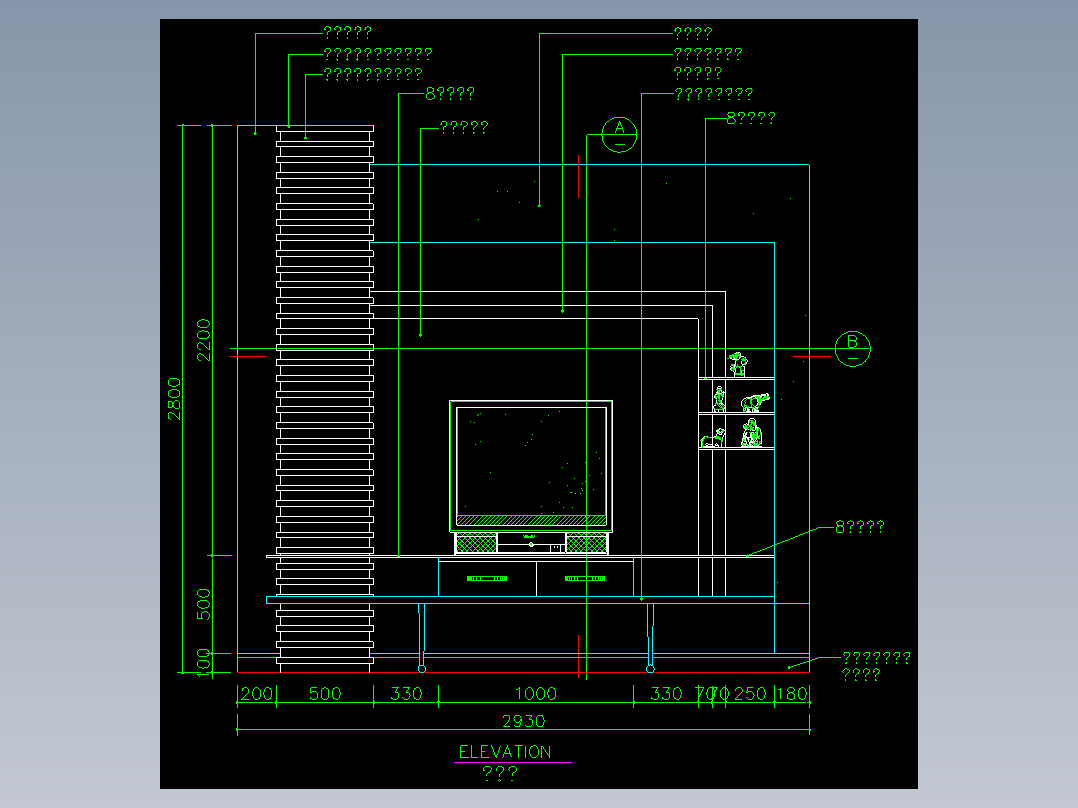 家装类CAD图块(三)-FH01011B