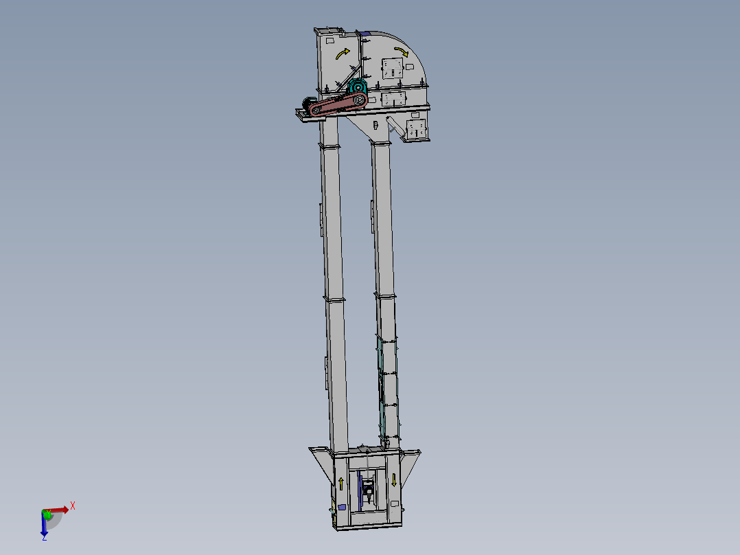 链斗升降机核心结构三维建模图纸 SOLIDWORKS设计