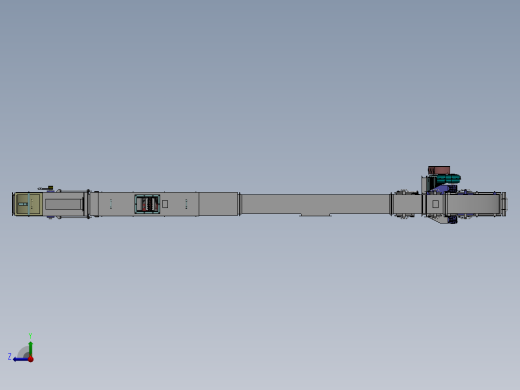链斗升降机核心结构三维建模图纸 SOLIDWORKS设计右视缩略图