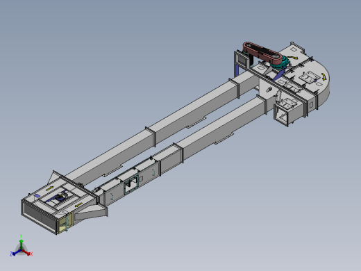 链斗升降机核心结构三维建模图纸 SOLIDWORKS设计正等轴测缩略图