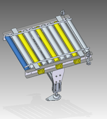 链轮链条与气缸提升机构3D模型