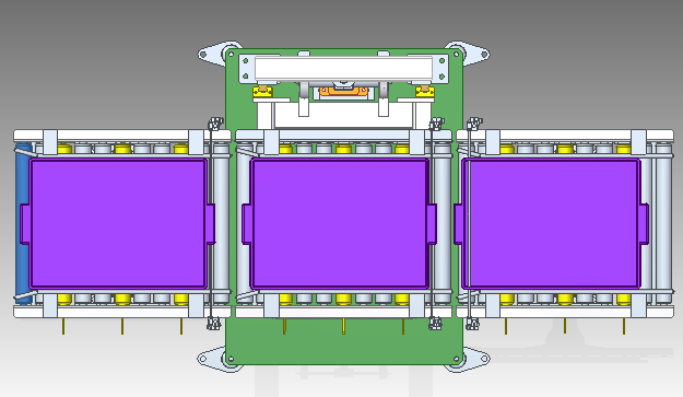 链轮链条与气缸提升机构3D模型