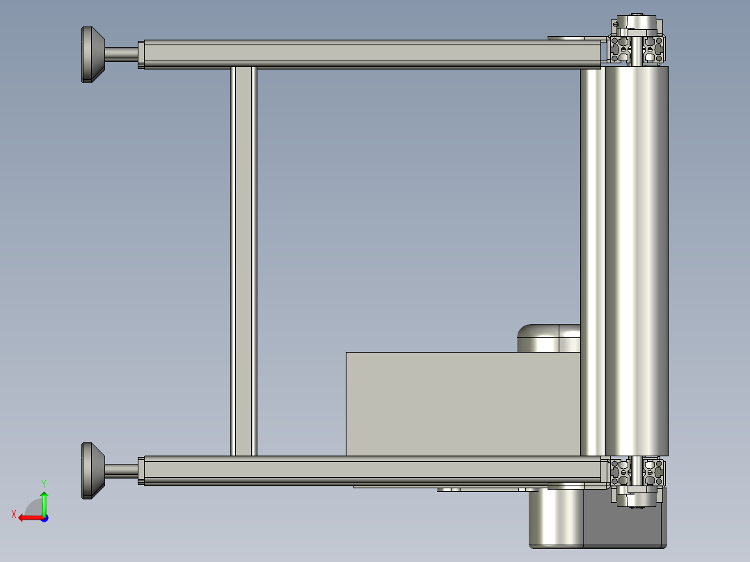 输送线、输送机3D模型后视图