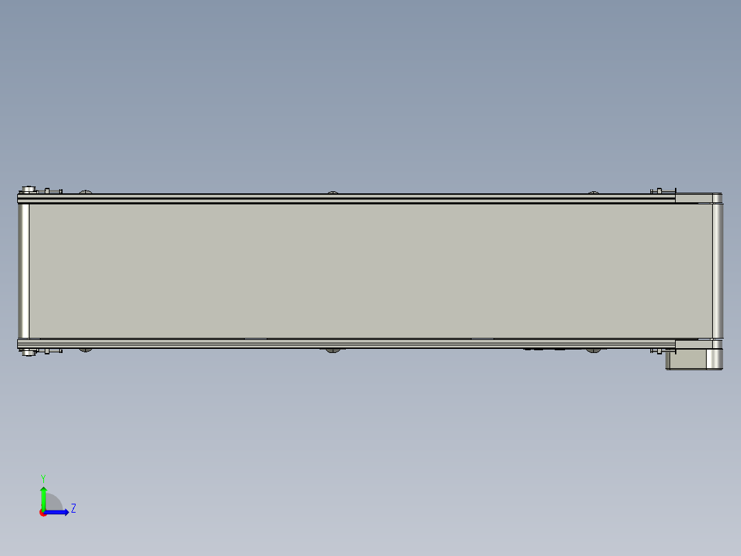 输送线、输送机3D模型左视图