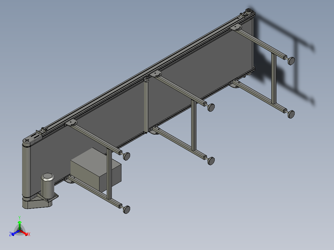 输送线、输送机3D模型正等轴测图