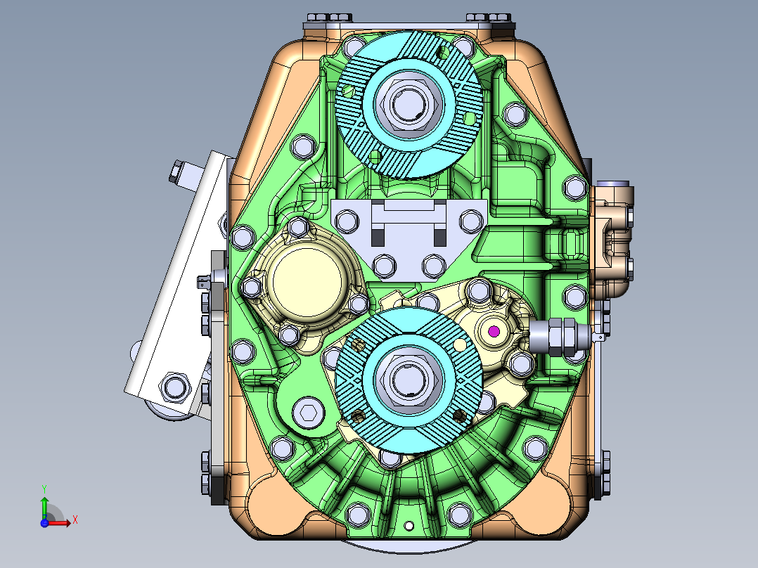 Two speed gearbox双速变速箱3D数模图纸 Solidworks设计 附STEP前视图