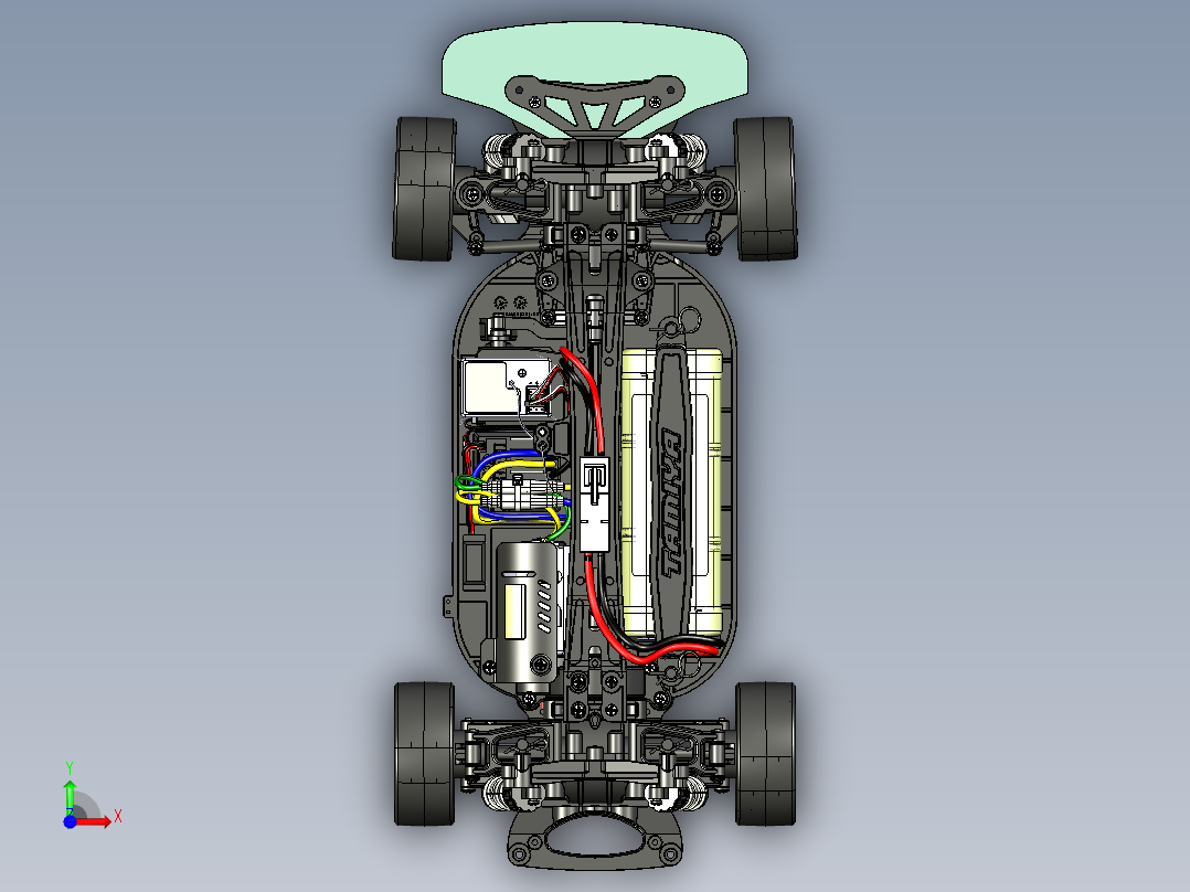 田宫tamiya tt-01 type-e底盘设计图纸前视图