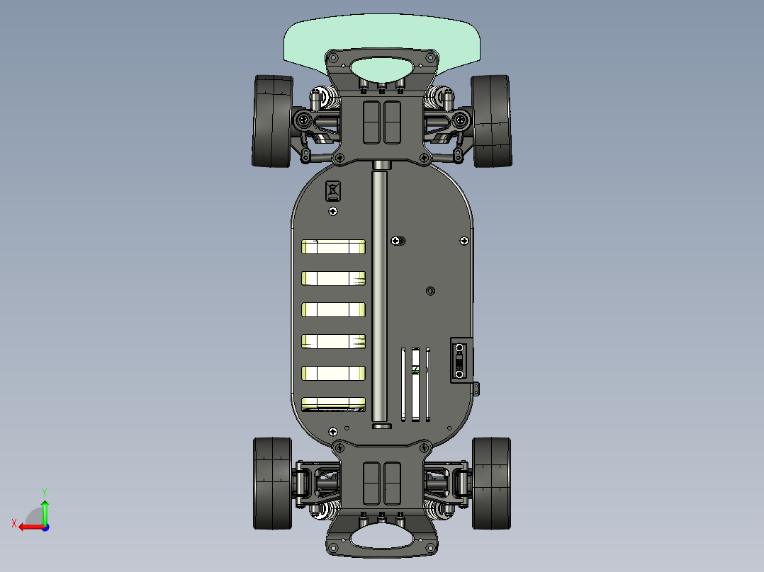 田宫tamiya tt-01 type-e底盘设计图纸后视图