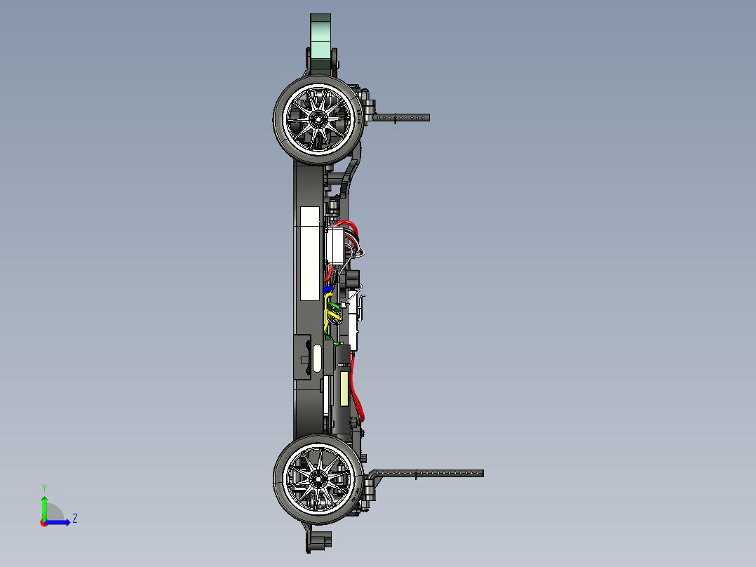 田宫tamiya tt-01 type-e底盘设计图纸左视图