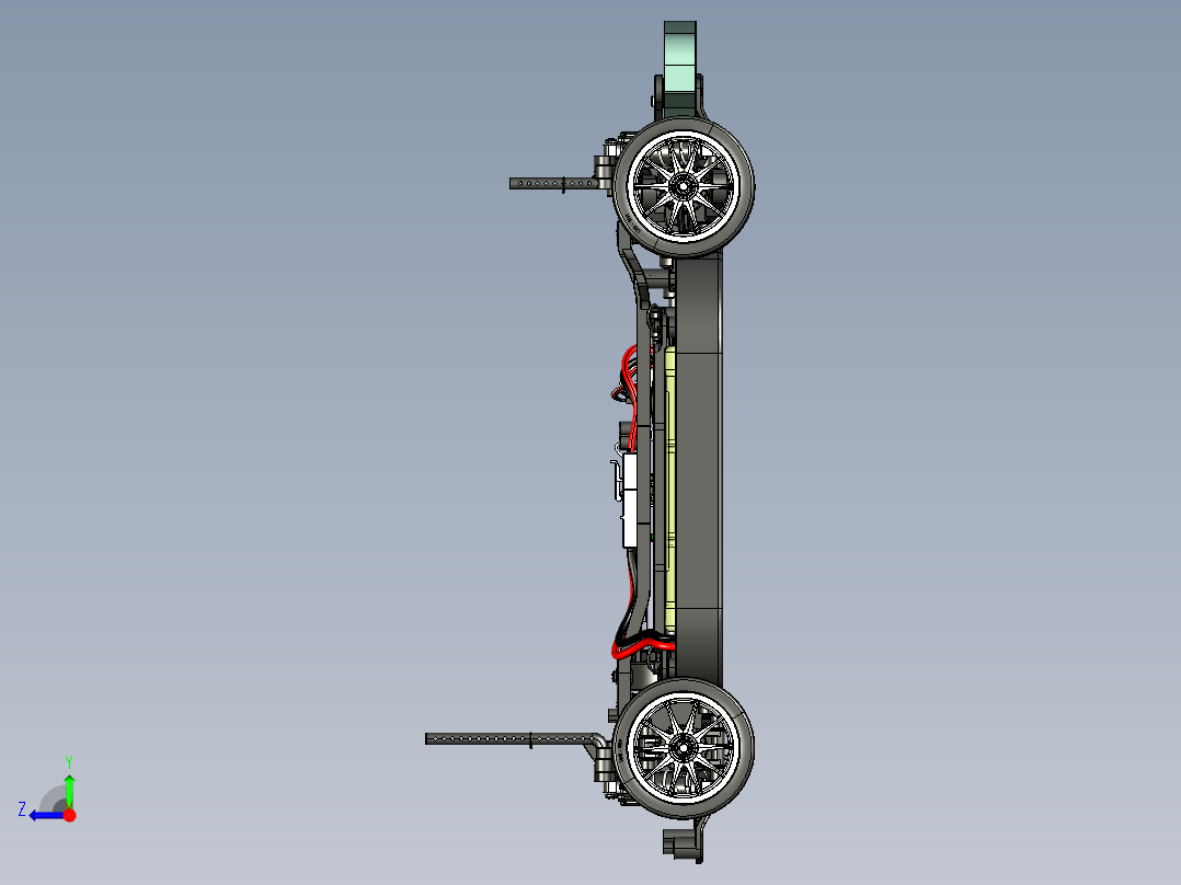 田宫tamiya tt-01 type-e底盘设计图纸右视图