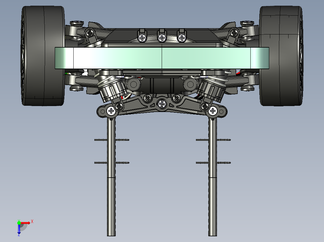 田宫tamiya tt-01 type-e底盘设计图纸俯视图
