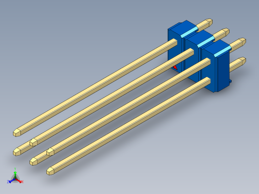 彩色公头100mil（2.54mm）系列-DS1021_blue_2x03p_100mil_Type43_rev1.0