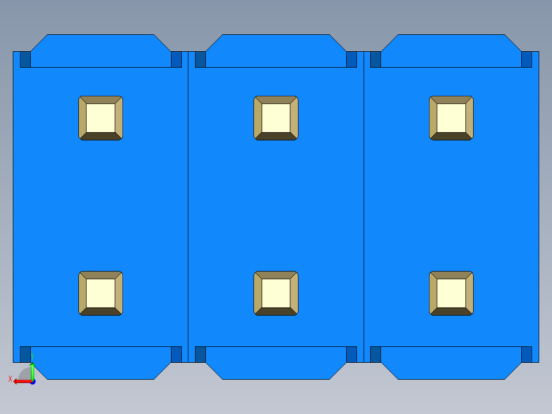彩色公头100mil（2.54mm）系列-DS1021_blue_2x03p_100mil_Type43_rev1.0后视图