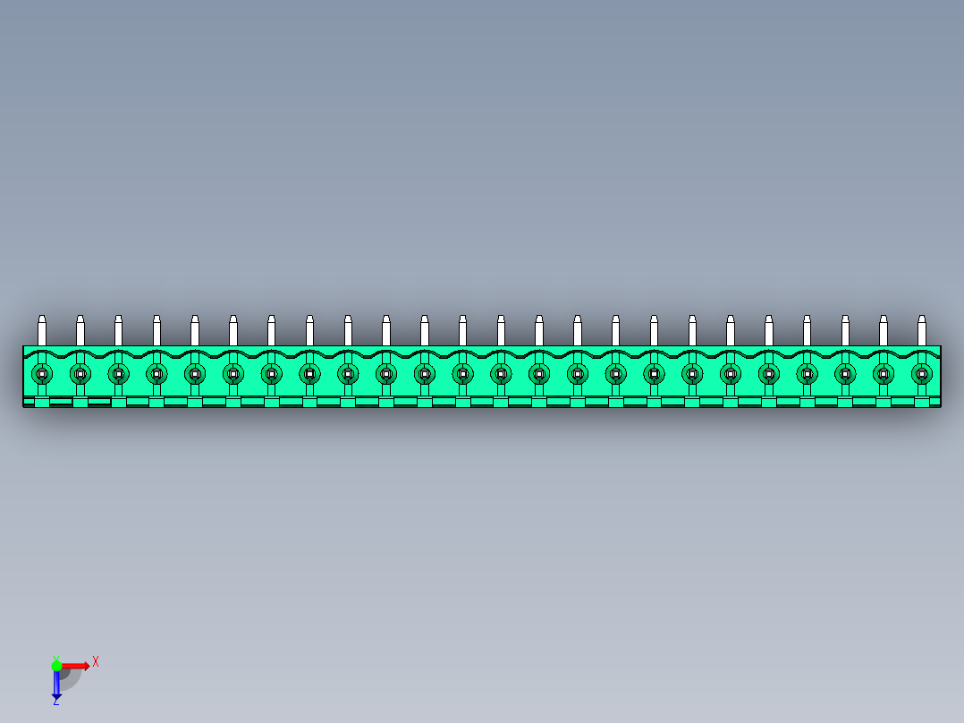 DEGSON 2EDG 系列 5.08mm 可插拔接线端子组-2EDGR-5.08-24P-14-00AH俯视图