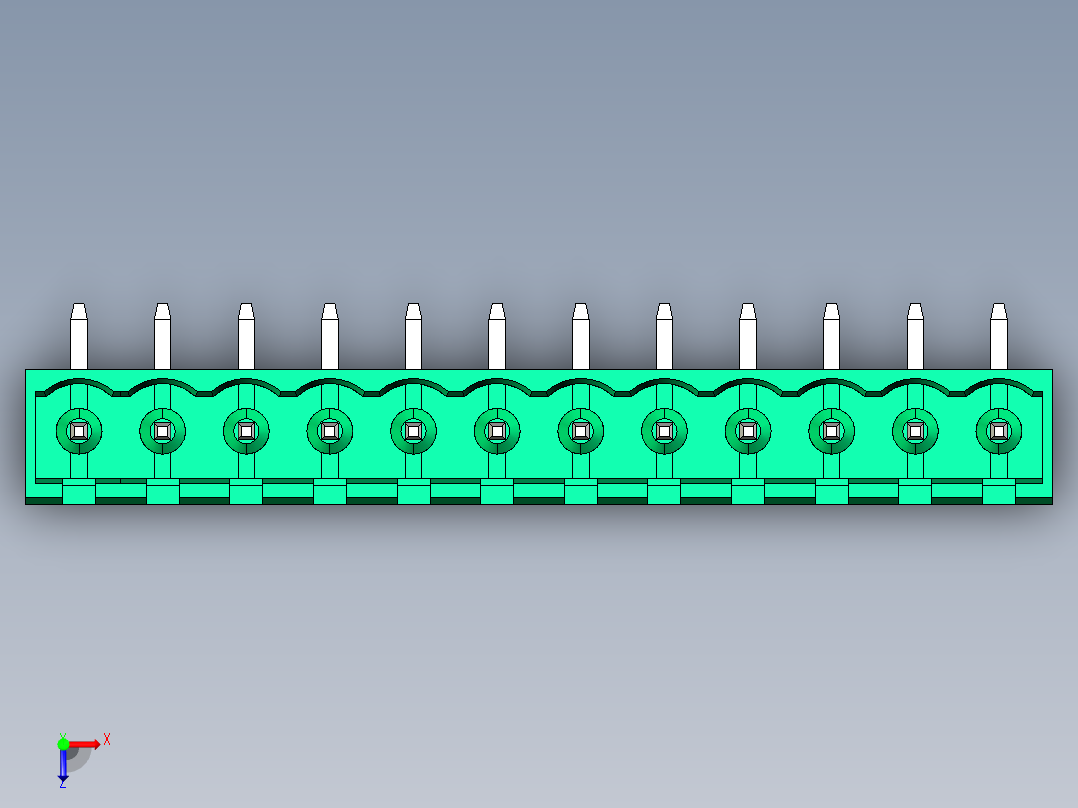 DEGSON 2EDG 系列 5.08mm 可插拔接线端子组-2EDGRC-5.08-12P-14-00AH俯视图